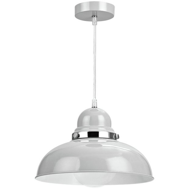 Buy Vermont Light Grey Chrome Pendant Light at Argos.co.uk - Your Online Shop for Ceiling and ...